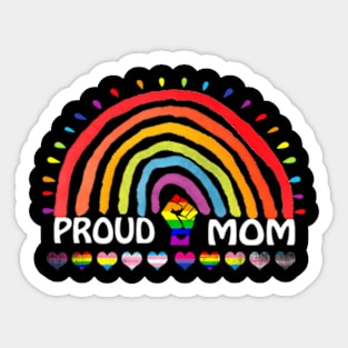 Proud Mom LGBTQ Flag Gay Pride Month For Mothers Sticker